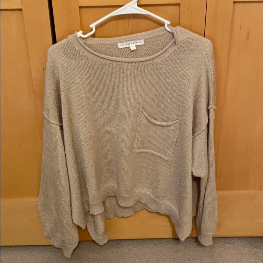 tan sweater